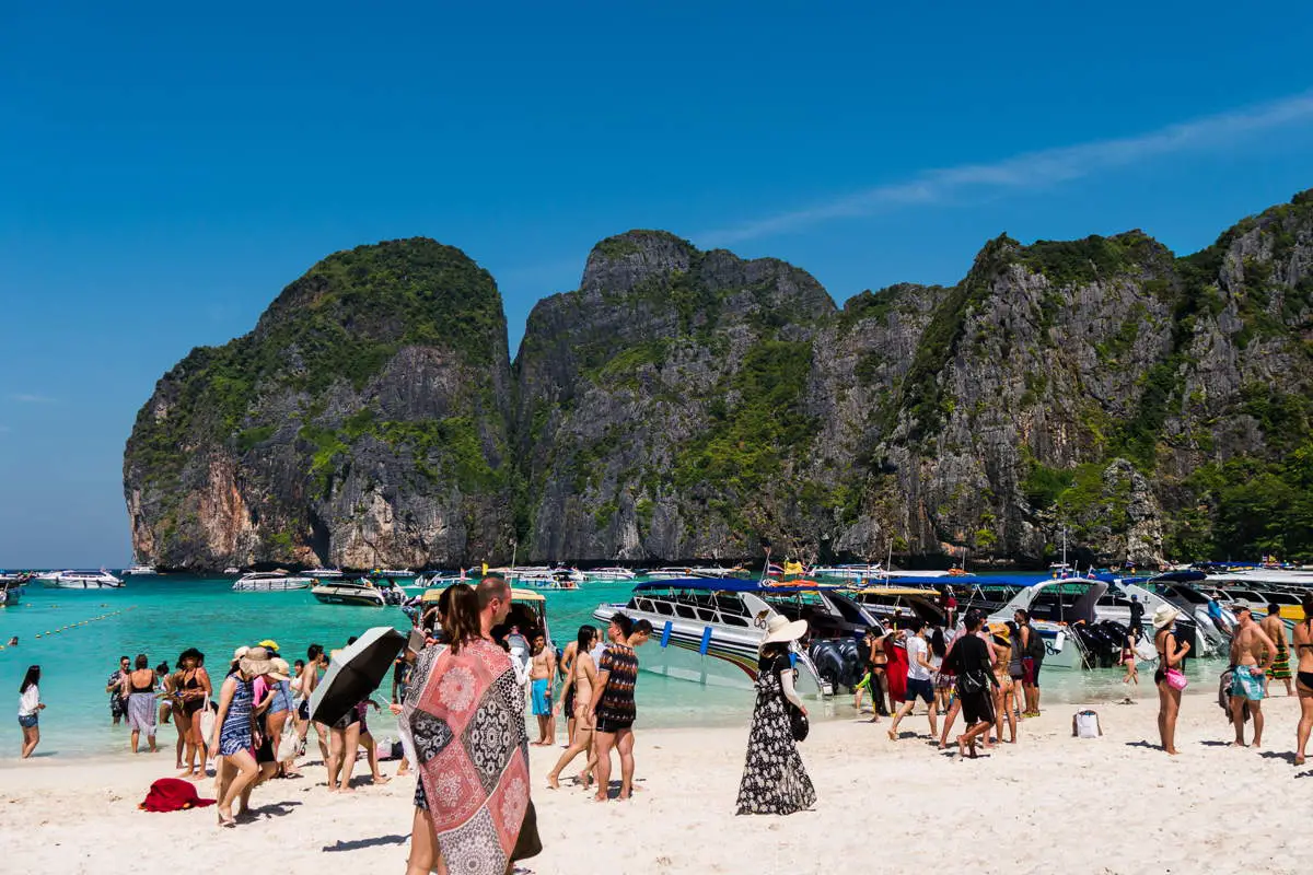 worst places to visit in southeast asia Maya Bay Thailand