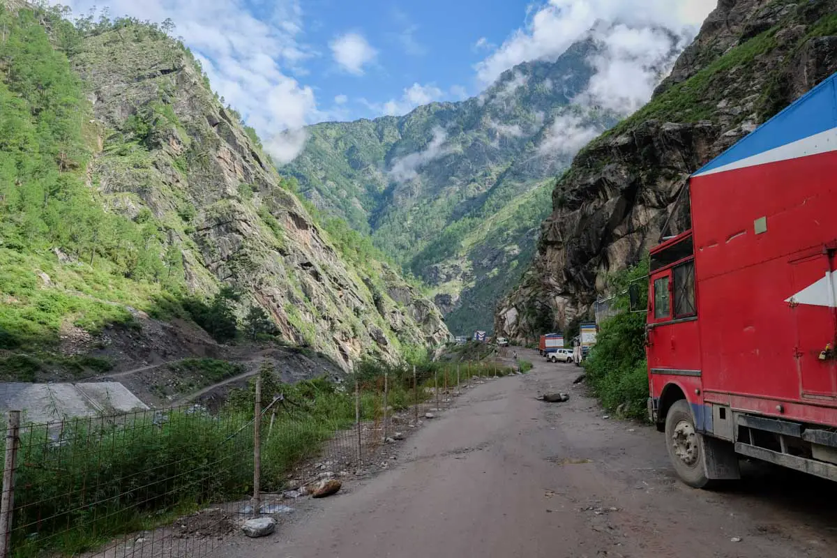 Tibet Nepal border crossing Kyrong