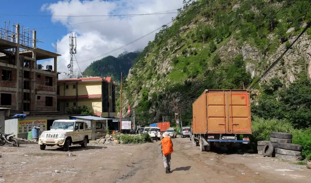 Tibet Nepal border crossing Kyrong