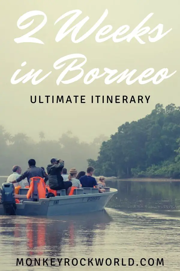 borneo two weeks itinerary pin