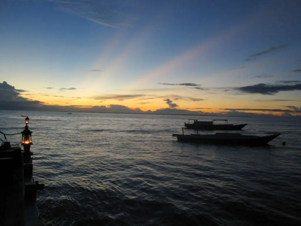 sunset at Derawan island Borneo beach