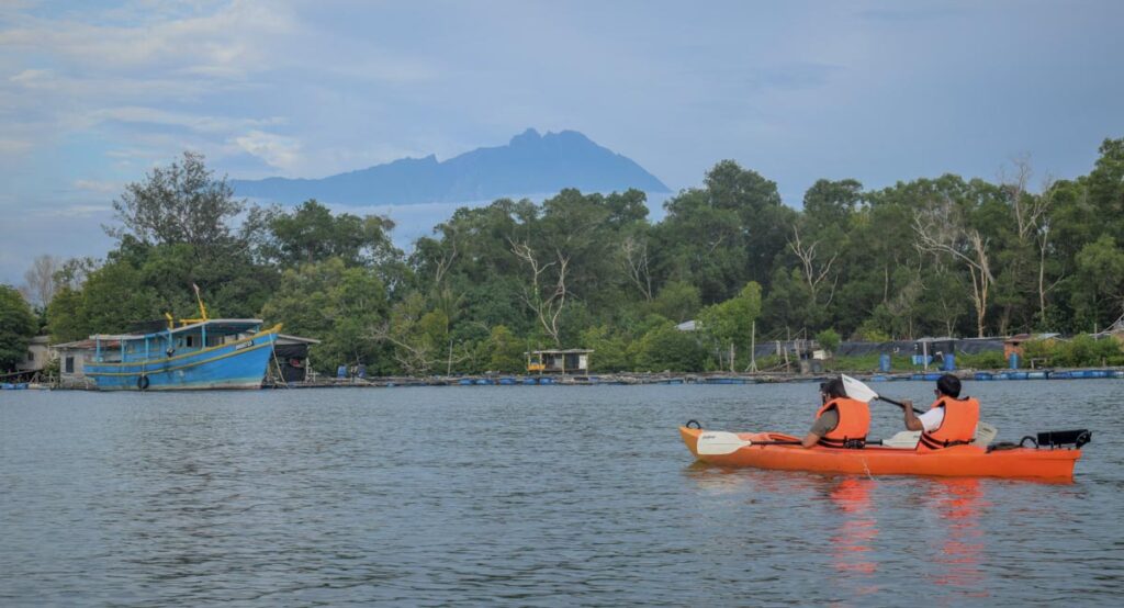 Kayaking on the Tuaran river