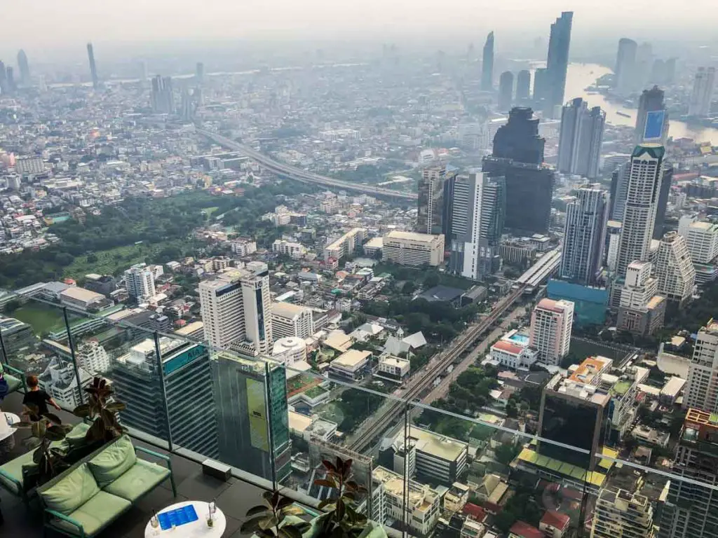 View from the King Power MahaNakhon Skyscraper in Bangkok, Thailand's prime cityscape
photo location